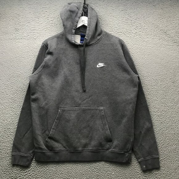 Nike Tops - Nike Sweatshirt Hoodie Men's Large L Long Sleeve Embroidered Logo Pocket Gray